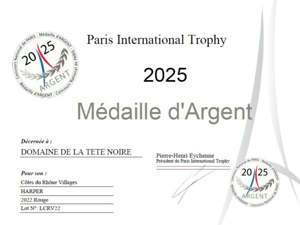 Concours National de Paris : Silver Medal for Gigondas and Harper